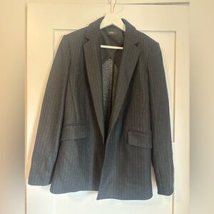Theory Black Pinstripe Blazer